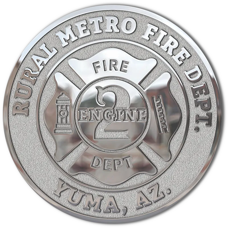 Polished silver challenge coin